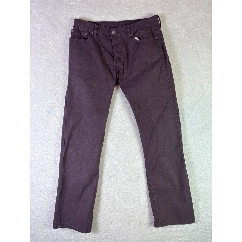 Levi's 514 Jeans Men's 34x32 Straight Fit Regular burgundy purple Denim - Picture 1 of 10